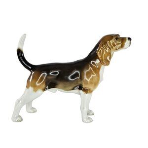 Vintage Hutschenreuther Beagle Porcelain Figurine Hound Dog JHR Germany